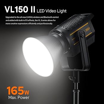 Godox VL150 II 165W LED ビデオライト デイライト照明 Amazon | Godox VL150 II 165W LED ビデオライト デイライト